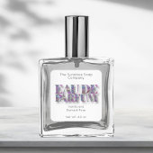 Holografische glitter en wit Eau de Parfum Label