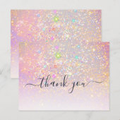 Holografische Glitter Glam Elegante Schittering Da Briefkaart (Voorkant / Achterkant)