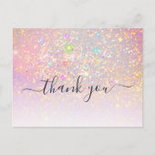 Holografische glitter glamour elegante schittering briefkaart (Voorkant)