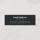 Holografische Glitter Haarstylist Logo Mini Visitekaartje (Voorkant)