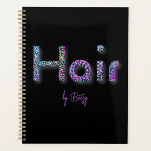 Holografische Glitter Hair Stylist Afspraakboek Planner