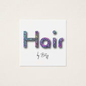 Holografische Glitter Hair Stylist Visitekaartje (Voorkant)