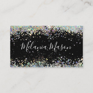 Holografische Glitter Make-up Artiest QR Code Zwar Visitekaartje