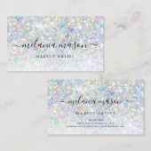 Holografische Glitter Make-up Artiest Schoonheid M Visitekaartje (Voorkant / Achterkant)