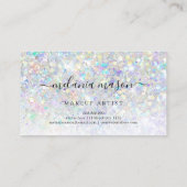 Holografische Glitter Make-up Artiest Schoonheid M Visitekaartje (Achterkant)