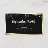 Holografische Glitter Make-up Artiest Zwart Goud L Visitekaartje (Achterkant)