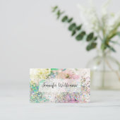 Holografische Glitter Nebula Elegante schoonheid Visitekaartje (Staand voorkant)