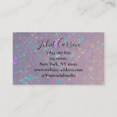 Holografische glitter opaal visitekaartje (Achterkant)