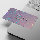 Holografische glitter opaal visitekaartje