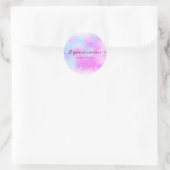 Holografische Glitter Pastel Girly Ronde Sticker (Tas)
