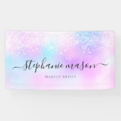 Holografische Glitter Pastel Girly Spandoek (Horizontaal)