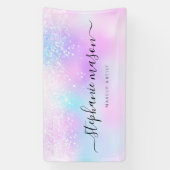 Holografische Glitter Pastel Girly Spandoek (Verticaal)