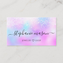 Holografische Glitter Pastel Meisjesachtig Iridise Visitekaartje