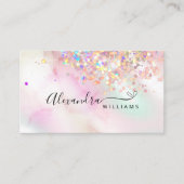 Holografische Glitter QR Code Make-up Kunstenaar G Visitekaartje (Voorkant)