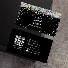 Holografische Glitter QR-code Social Media-pictogr Visitekaartje