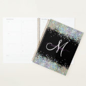 Holografische Glitter Rainbow Pastels | Monogram Planner (Display)