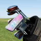 Holografische Glitter Regenboog Pastels Monogram Golfheadcover (Insitu)