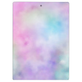 Holografische Glitter Regenboog Pastels Monogram Klembord (Achterkant)