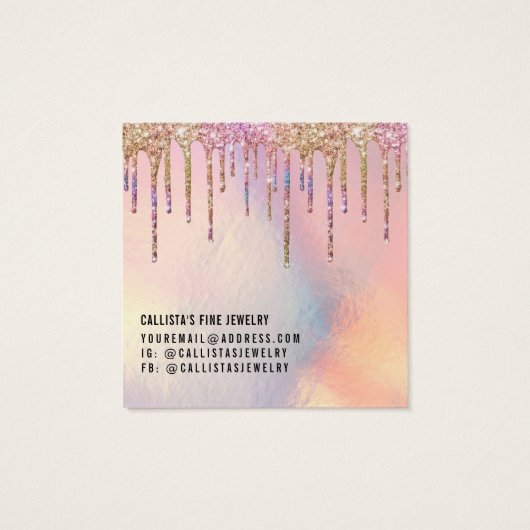 Holografische Glitter-schijven voor Kaart (Achterkant)