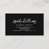 Holografische Glitter Sparkles Lips Uniek Zwart Visitekaartje (Achterkant)