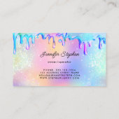 Holografische Glitter Splash House Reiniging Visitekaartje (Achterkant)