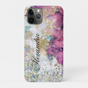Holografische Glitter Uniek Goud Roze Marmer Case-Mate iPhone Case