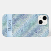 Holografische glitter zebraprint Case-Mate iPhone case (Achterkant (horizontaal))