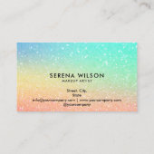 Holografische Glittering Holo Folie make-up haar Visitekaartje (Achterkant)