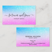 Holografische Glittering Holo Folie make-up haar Visitekaartje (Voorkant / Achterkant)