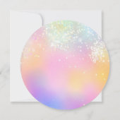 Holografische glitters Pastel Trouw Save the date (Achterkant)