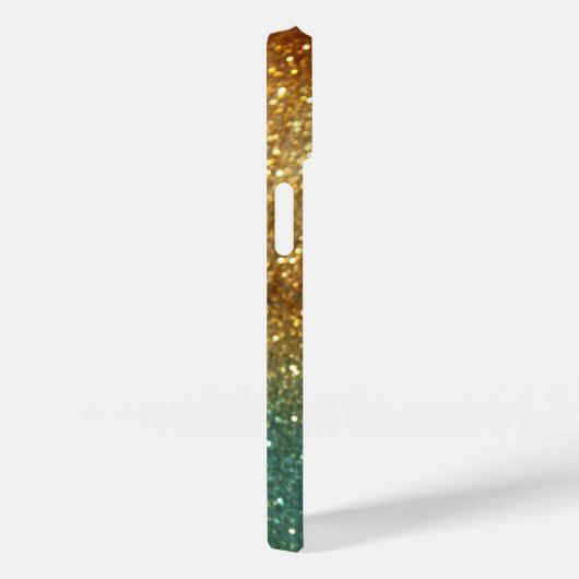 Holografische gouden glitter gepersonaliseerd Case-Mate iPhone case (Achterkant / Rechts)