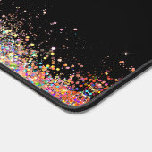 Holografische Gouden Glitter Monogram Zwart Sparkl Bureaumat (Hoek)