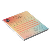 Holografische Gradiënt Bedrijfsfactuur Dank u Notitieblok (Schuin)