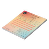 Holografische Gradiënt Bedrijfsfactuur Dank u Notitieblok (Linkerzijde)