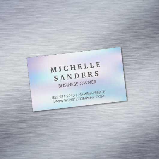 Holografische Gradiënt | Eenvoudige Achtergrond Magnetisch Visitekaartje (Voorbeeld)