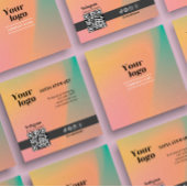 Holografische Gradiënt Instagram Volg ons vet Vierkante Visitekaartje