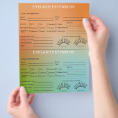 Holografische Gradient Lash Client Record Map Flyer (Hand)