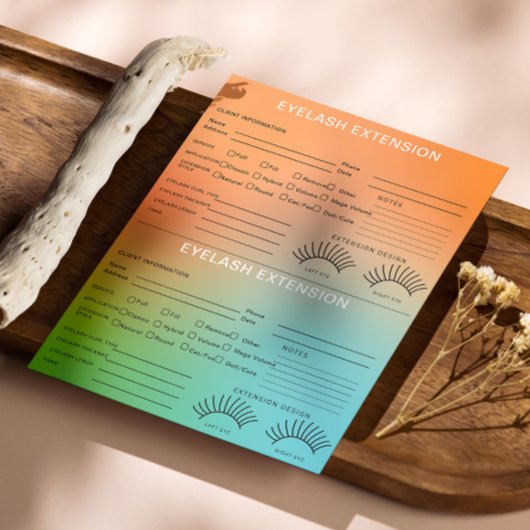 Holografische Gradient Lash Client Record Map Flyer
