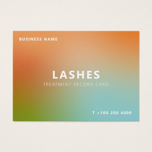 Holografische Gradient Lash Client Record Map Visitekaartje (Voorkant)