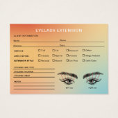 Holografische Gradient Lash Client Record Map Visitekaartje (Achterkant)