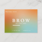 Holografische gradiënt na zorg wenkbrauwinstructie visitekaartje (Voorkant)