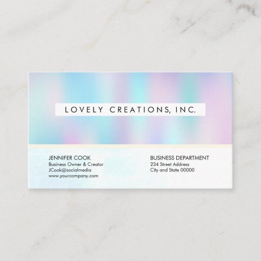 Holografische Gradiënt Visitekaartje (Voorkant)