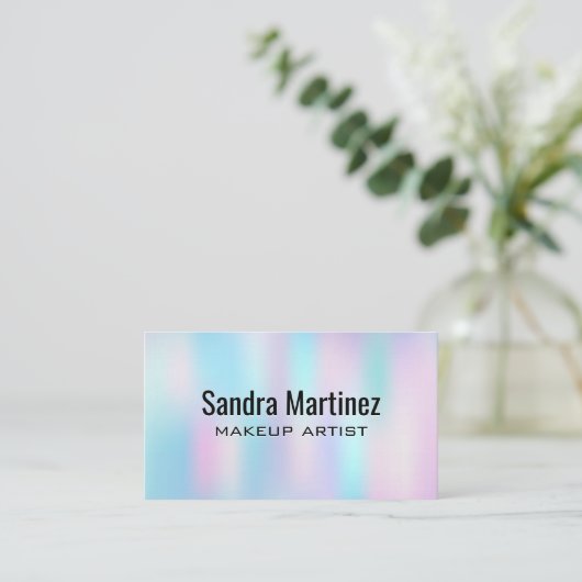 Holografische Gradiënt Visitekaartje (Staand voorkant)