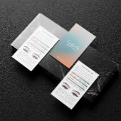 Holografische Gradiënt Wimper extensie Client Map Visitekaartje