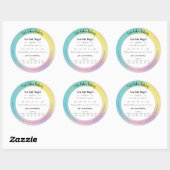 Holografische gradiëntkatoen Stickers van de leven (Vel)