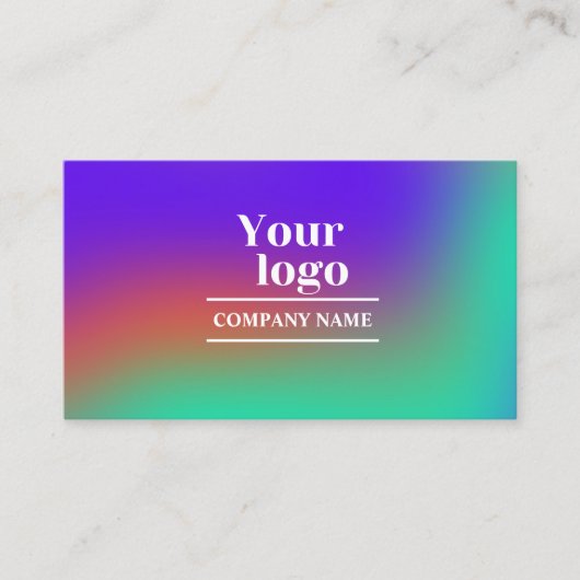 Holografische gradiëntscan om moderne vet te verbi visitekaartje (Voorkant)