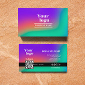 Holografische gradiëntscan om moderne vet te verbi visitekaartje