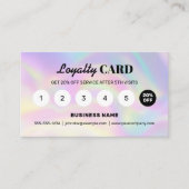 Holografische Haarstylist-beloning voor modern pas Klantenkaartje (Voorkant)