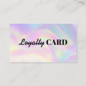 Holografische Haarstylist Logo Reward Klantenkaartje (Achterkant)