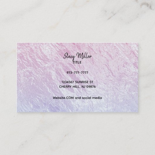  Holografische haarVisitekaartjes Visitekaartje (Achterkant)